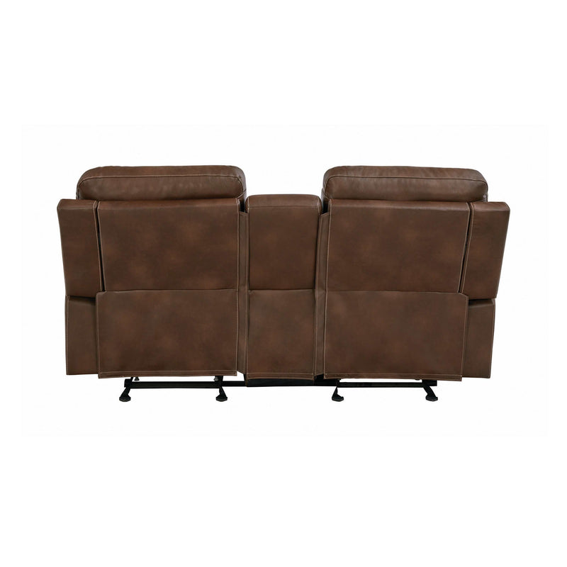 Damiano - Tri-Tone Brown - Glider Loveseat - Ornate Home