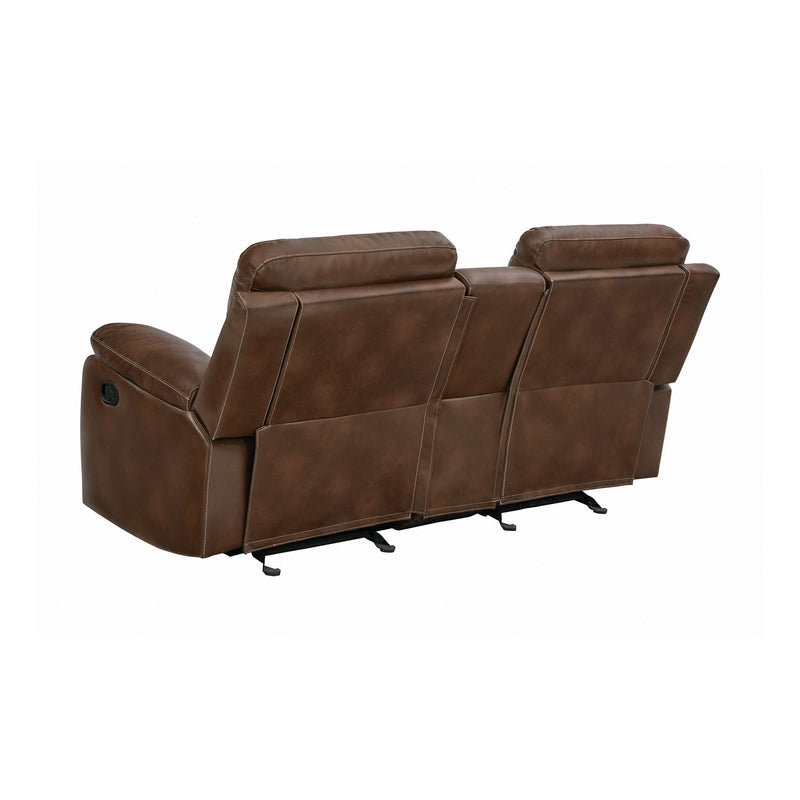 Damiano - Tri-Tone Brown - Glider Loveseat - Ornate Home