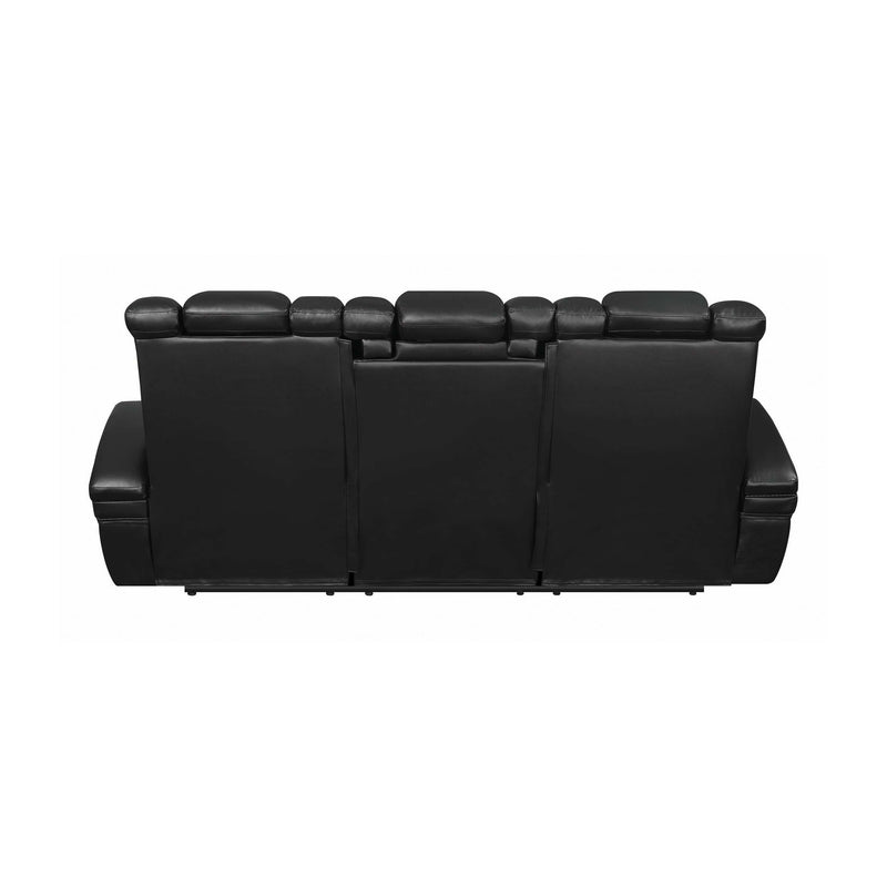 Delange - Black - Power^2 Sofa w/  Headrests - Ornate Home