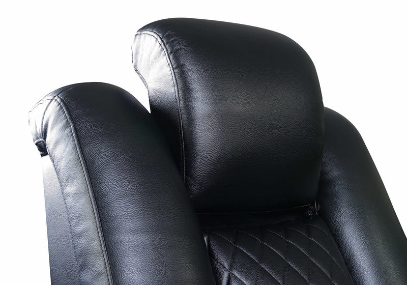 Delange - Black - Power^2 Recliner w/ Headrest - Ornate Home