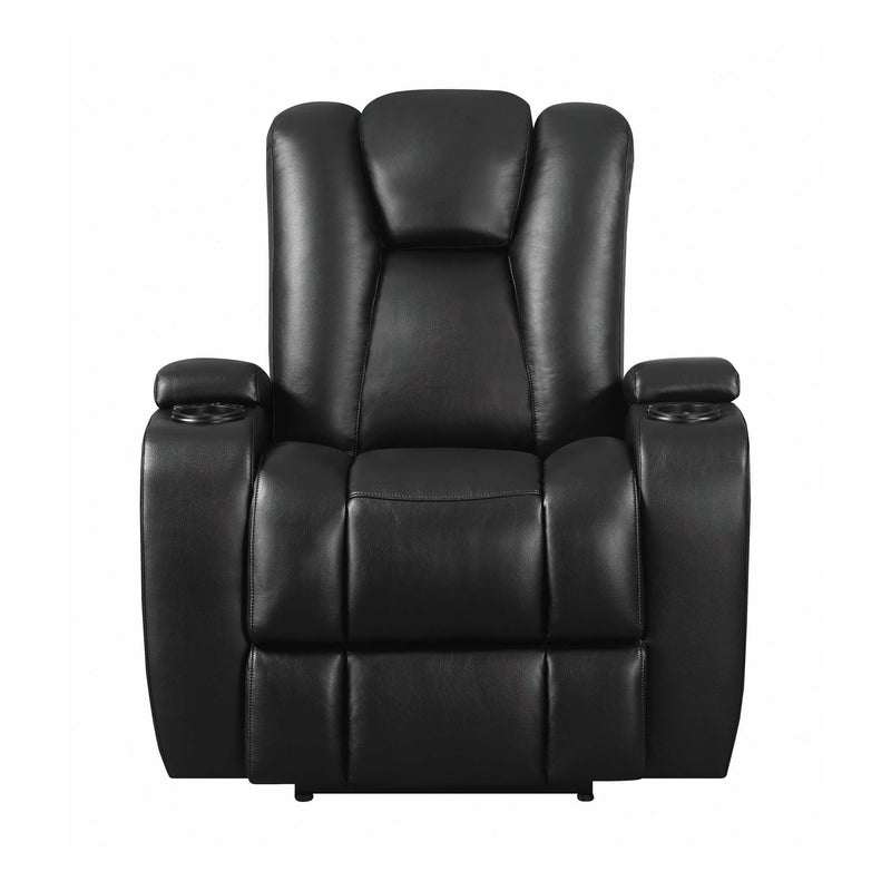 Delange - Black - Power^2 Recliner w/ Headrest - Ornate Home