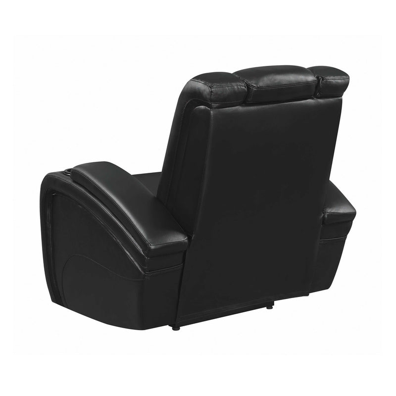 Delange - Black - Power^2 Recliner w/ Headrest - Ornate Home