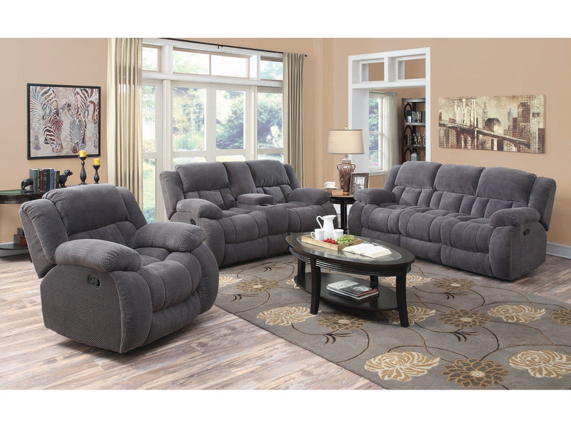 Weissman - Grey - 3pc Motion Living Room Set - Ornate Home