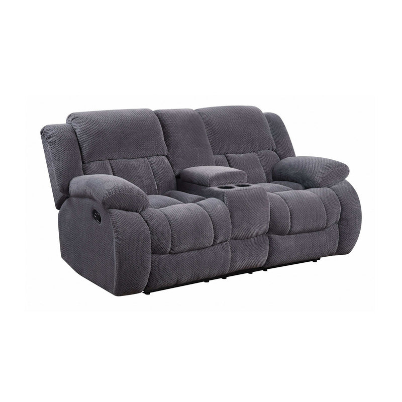 Weissman -  Charcoal - Motion Loveseat w/ Console - Ornate Home