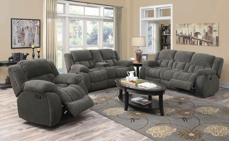 Weissman -  Charcoal - Motion Loveseat w/ Console - Ornate Home