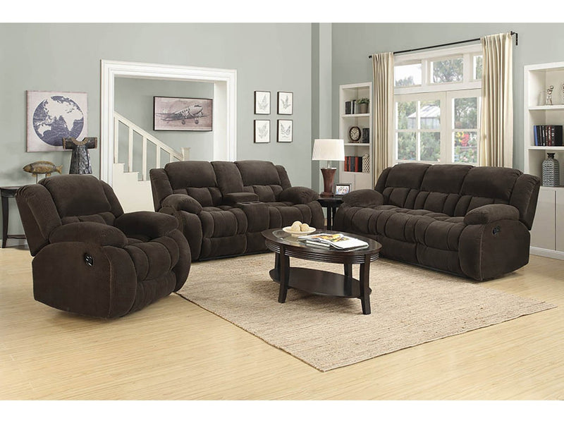 Weissman - Brown - 3pc Motion Living Room Set - Ornate Home