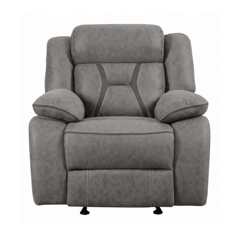 Higgins - Grey - Glider Recliner - Ornate Home