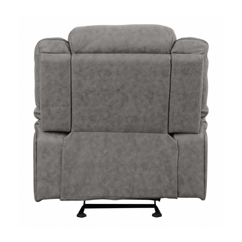 Higgins - Grey - Glider Recliner - Ornate Home