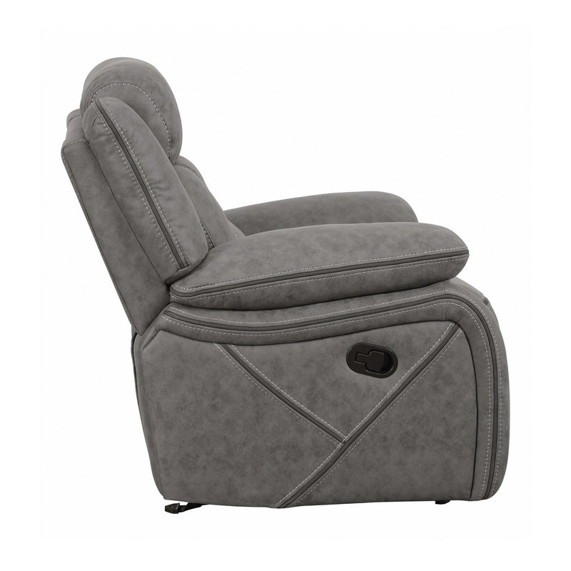 Higgins - Grey - Glider Recliner - Ornate Home