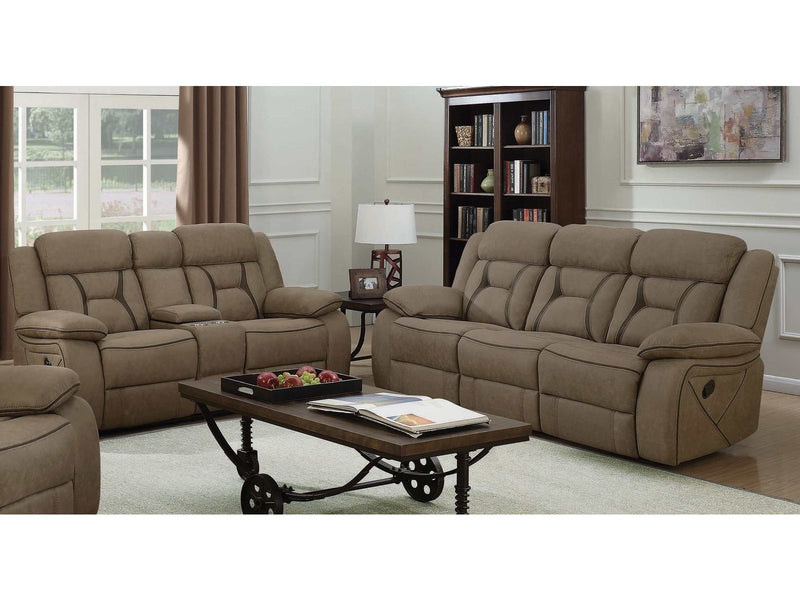 Higgins - Tan - 2pc Motion Living Room Set - Ornate Home