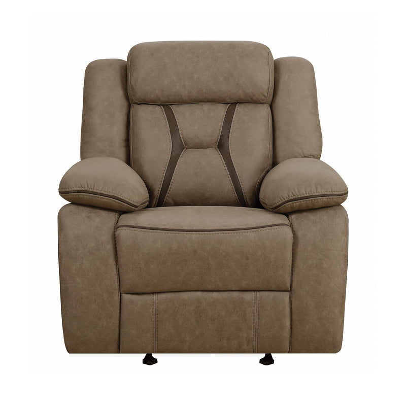 Higgins - Tan - Glider Recliner - Ornate Home