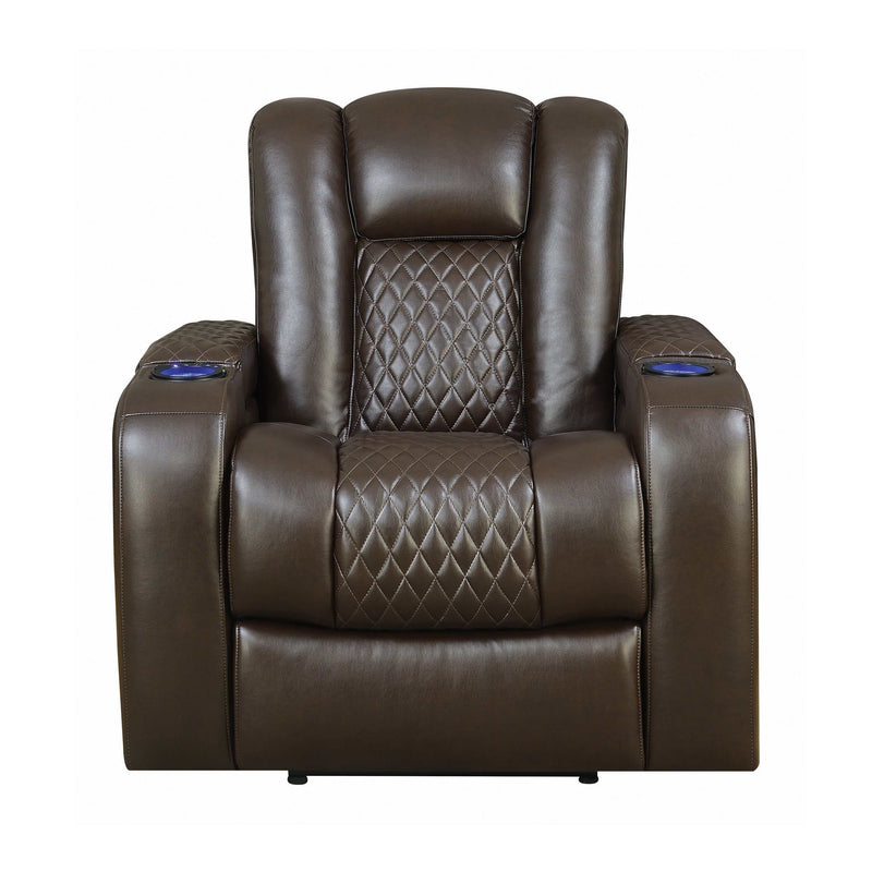 Delangelo -  Brown - Power Motion Recliner - Ornate Home