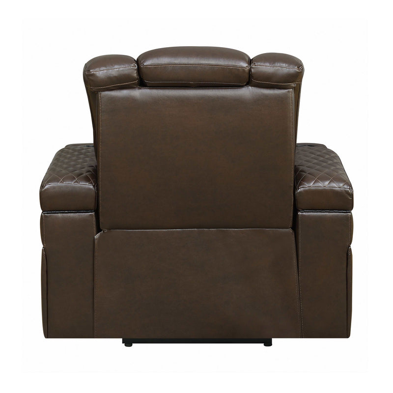 Delangelo -  Brown - Power Motion Recliner - Ornate Home