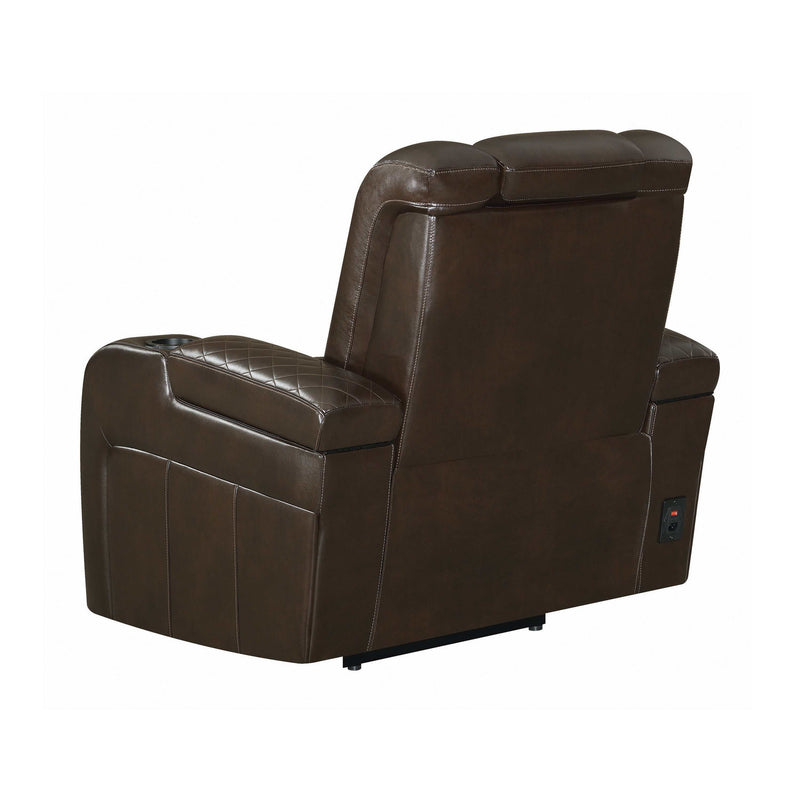 Delangelo -  Brown - Power Motion Recliner - Ornate Home