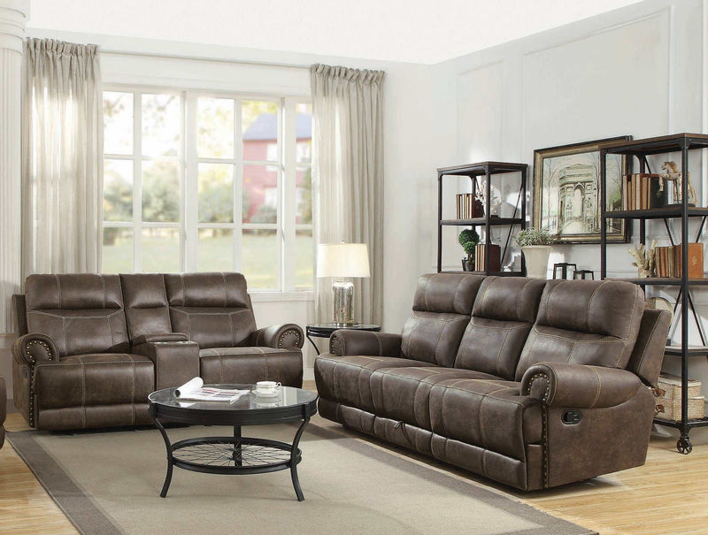 Brixton - Buckskin Brown - 2pc Motion Sofa & Loveseat - Ornate Home