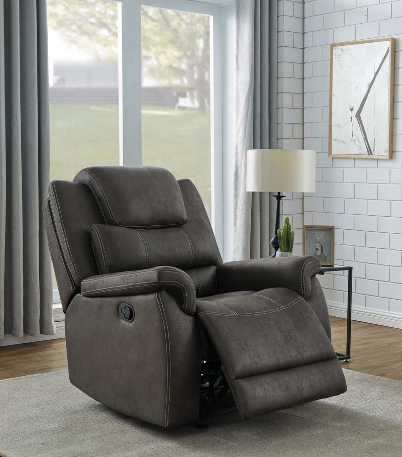 Wyatt - Grey -  Glider Recliner - Ornate Home