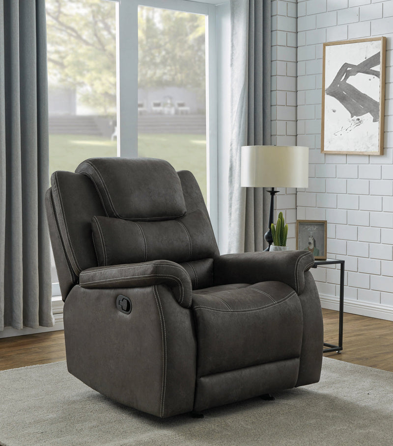 Wyatt - Grey -  Glider Recliner - Ornate Home