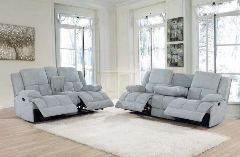 Waterbury - Grey - 2pc Motion Living Room Set - Ornate Home