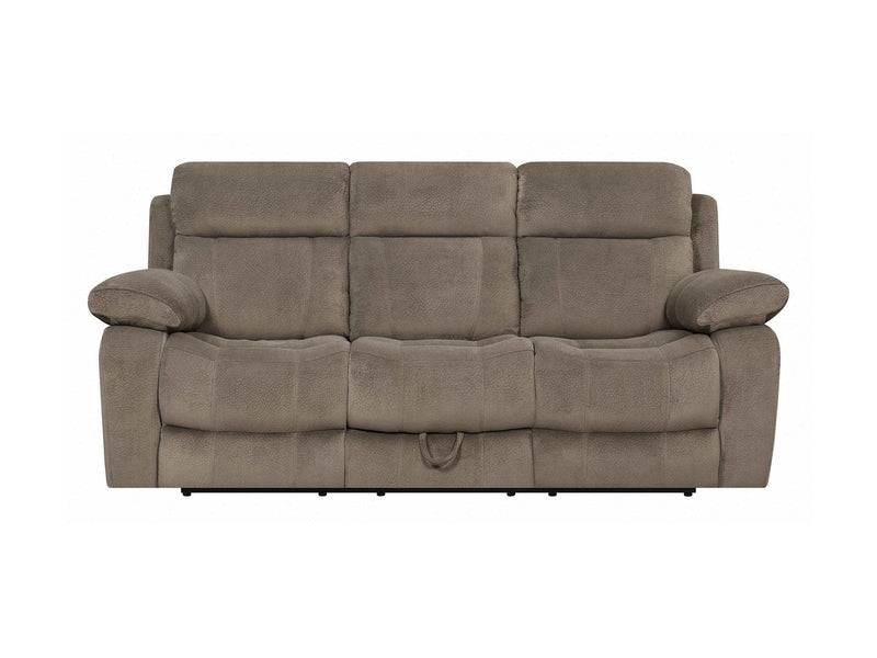 Myleene - Mocha - Motion Sofa w/ Drop-Down Table - Ornate Home