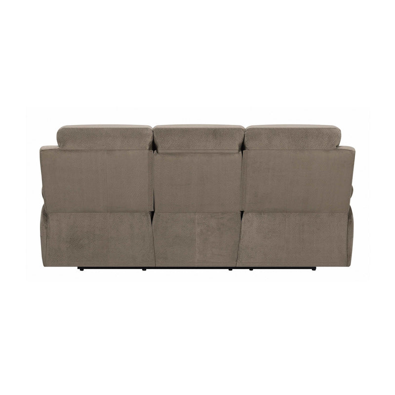 Myleene - Mocha - Motion Sofa w/ Drop-Down Table - Ornate Home