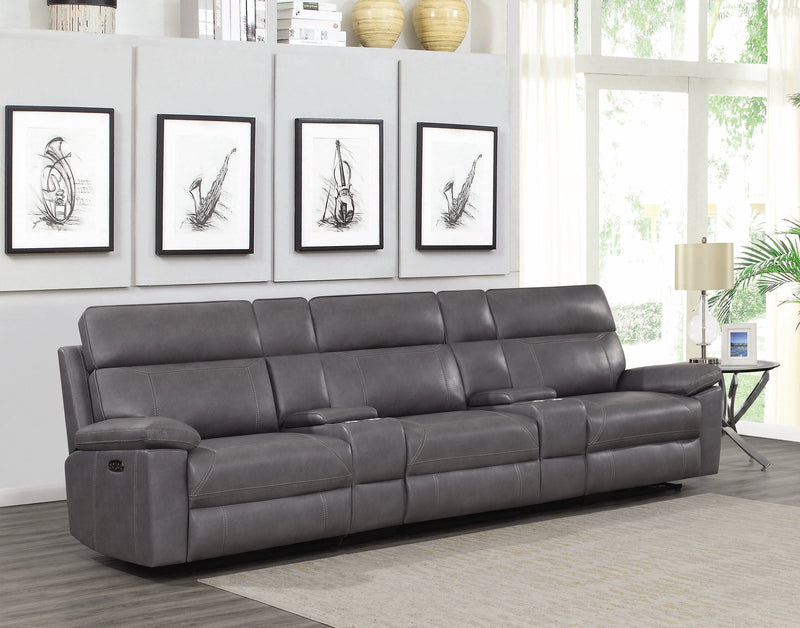 Albany - Grey - Power Reclining Sectional - Ornate Home