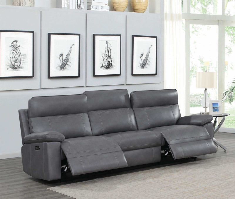 Albany - Grey - Power Reclining Seat Sofa - Ornate Home