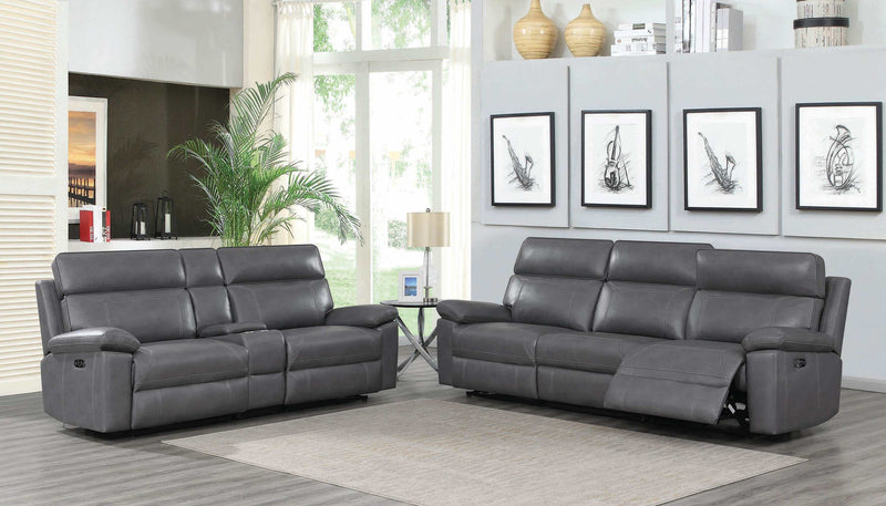 Albany - Grey - Power Reclining Seat Sofa - Ornate Home