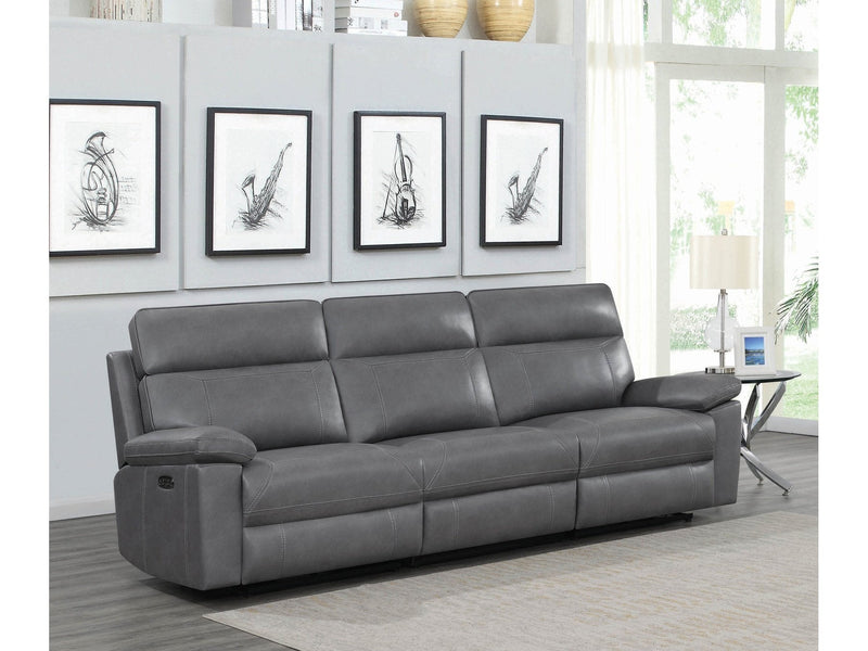 Albany - Grey - Power Reclining Seat Sofa - Ornate Home