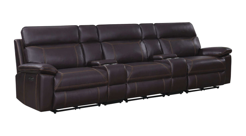 Albany - Brown - Power Reclining Sectional - Ornate Home