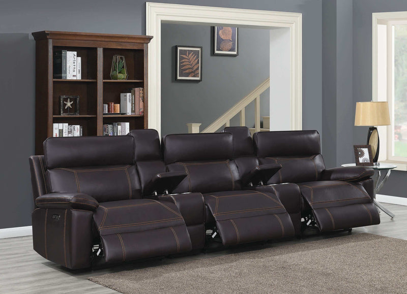 Albany - Brown - Power Reclining Sectional - Ornate Home