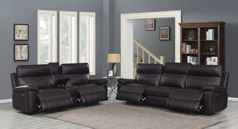 Albany - Brown - Power Reclining Seat Sofa - Ornate Home