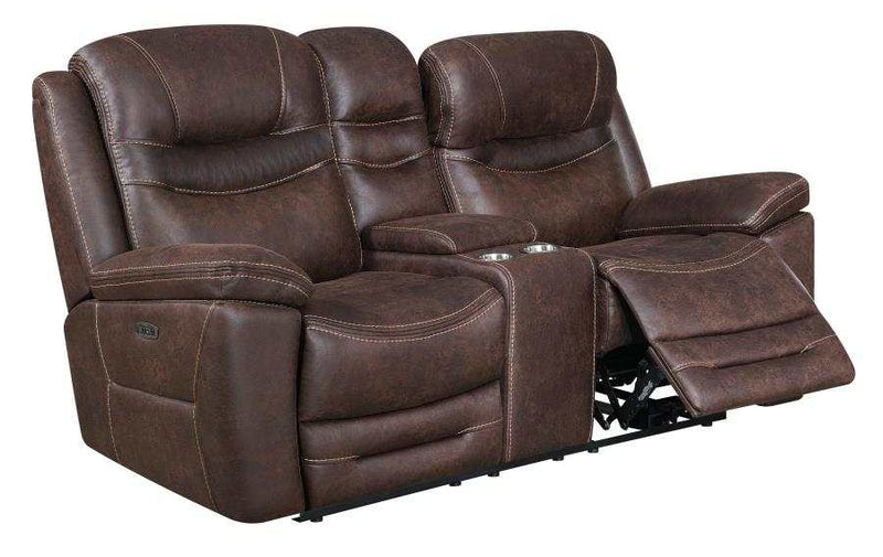 Hemer - Chocolate - Power^2 Loveseat - Ornate Home