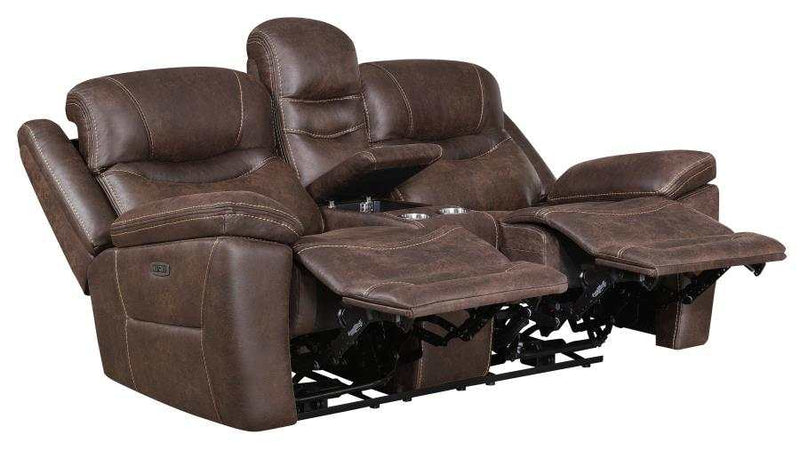 Hemer - Chocolate - Power^2 Loveseat - Ornate Home