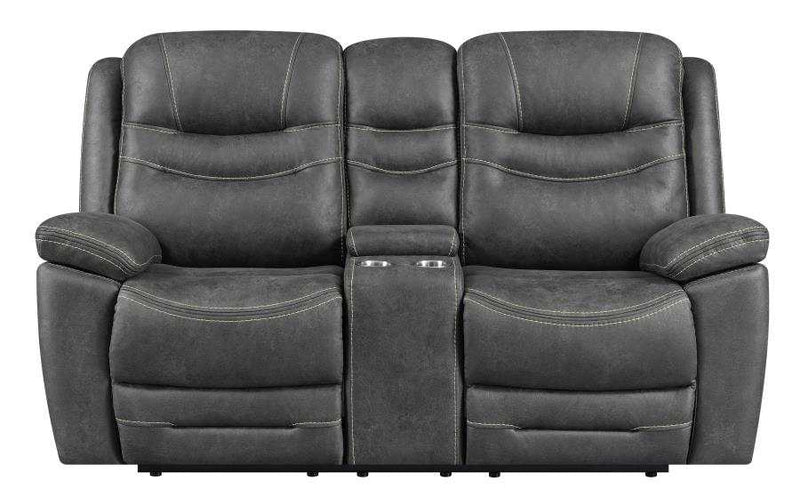 Hemer - Dark Grey - Power^2 Loveseat - Ornate Home