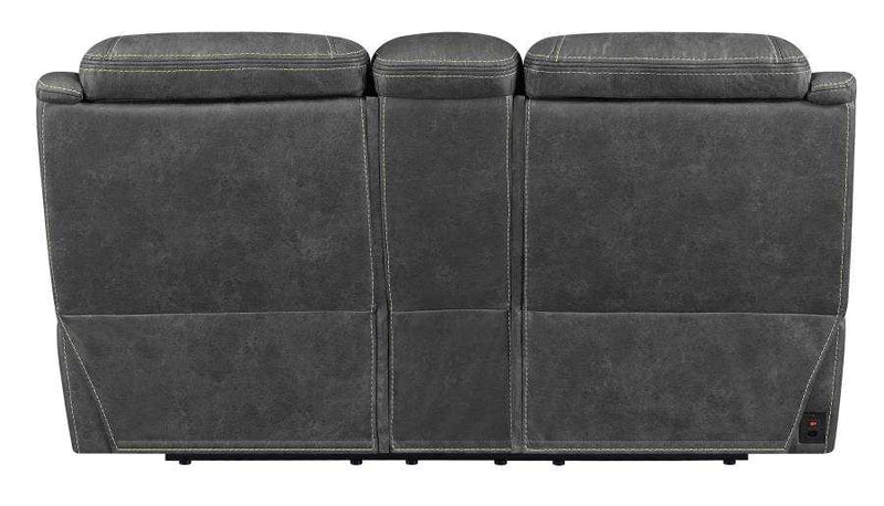 Hemer - Dark Grey - Power^2 Loveseat - Ornate Home