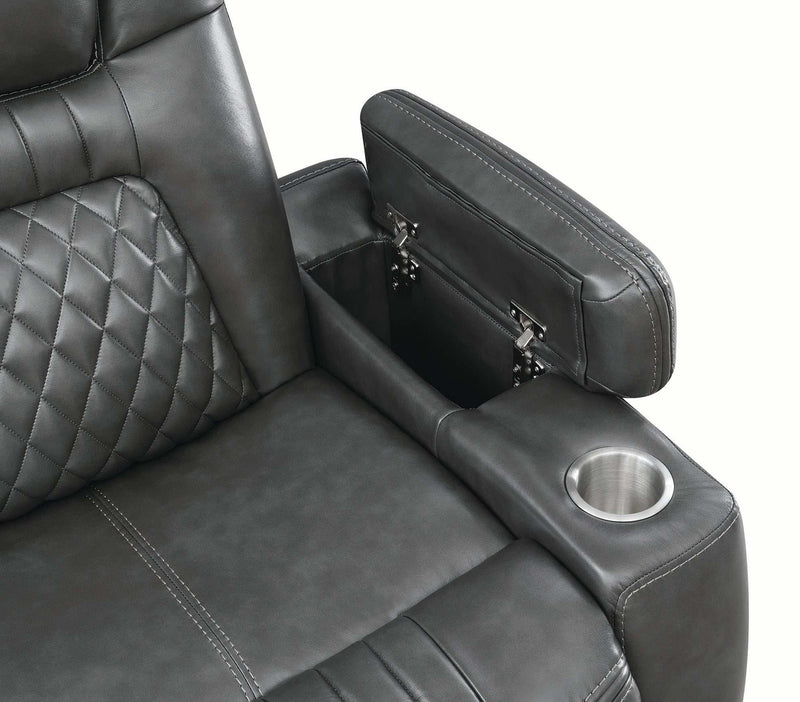 Korbach - Charcoal - Power^2 Recliner - Ornate Home