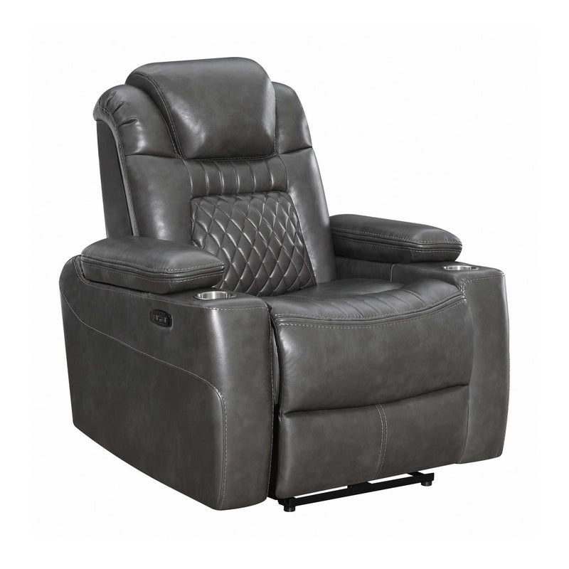 Korbach - Charcoal - Power^2 Recliner - Ornate Home