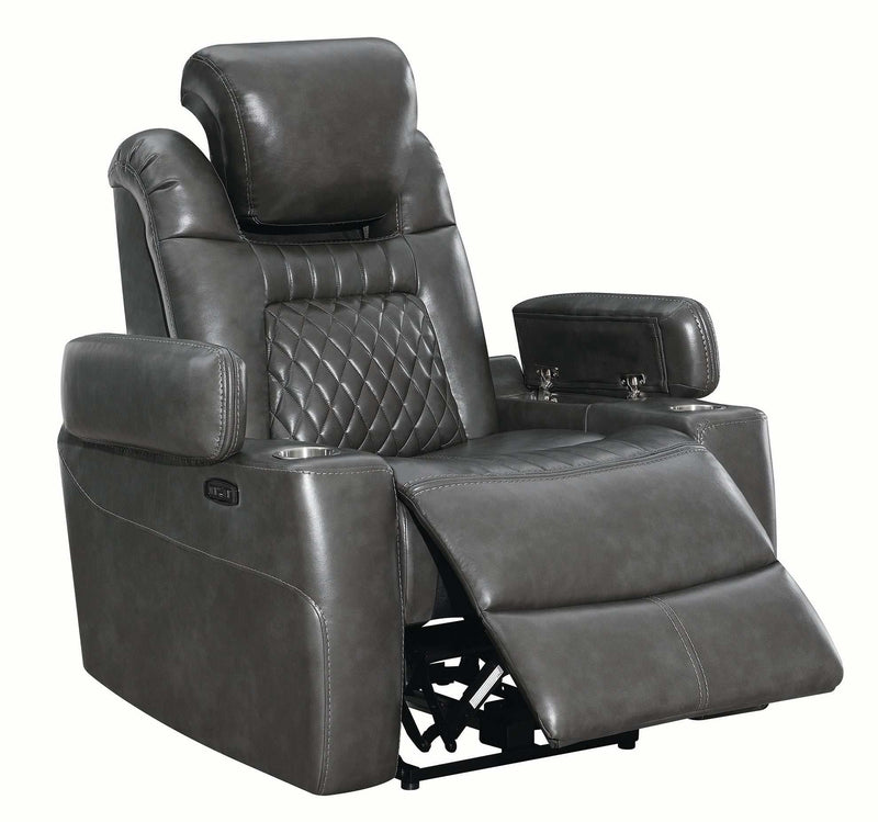 Korbach - Charcoal - Power^2 Recliner - Ornate Home