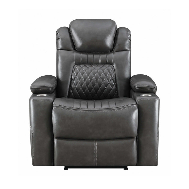 Korbach - Charcoal - Power^2 Recliner - Ornate Home