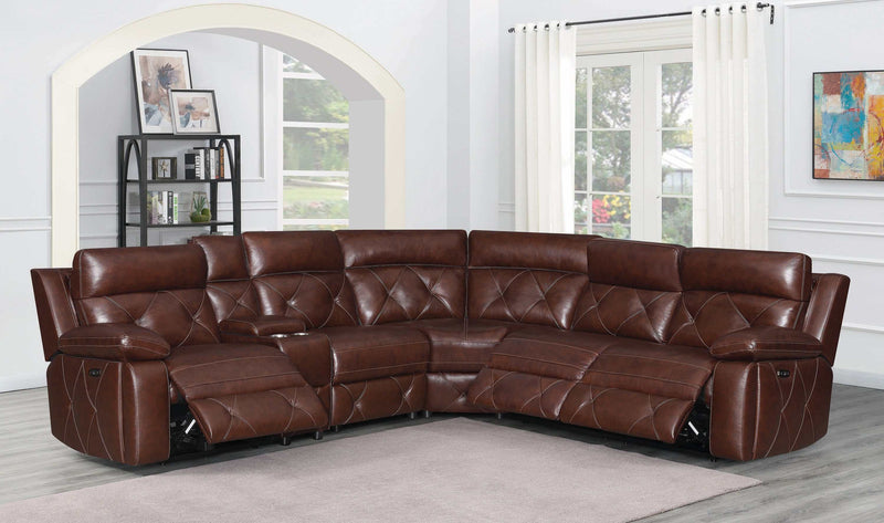 Chester - Chocolate - 6pc Power^2 Sectional - Ornate Home