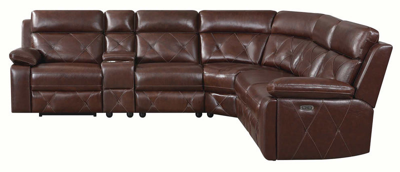 Chester - Chocolate - 6pc Power^2 Sectional - Ornate Home