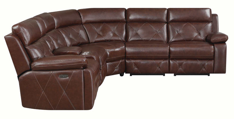 Chester - Chocolate - 6pc Power^2 Sectional - Ornate Home