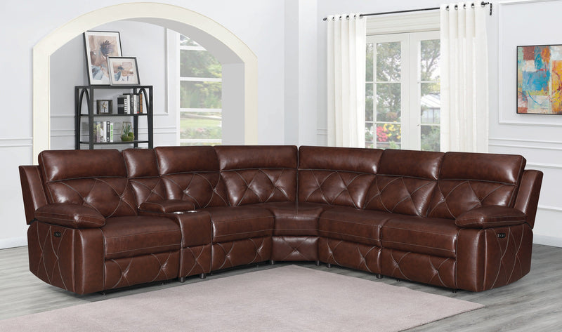 Chester - Chocolate - 6pc Power^2 Sectional - Ornate Home