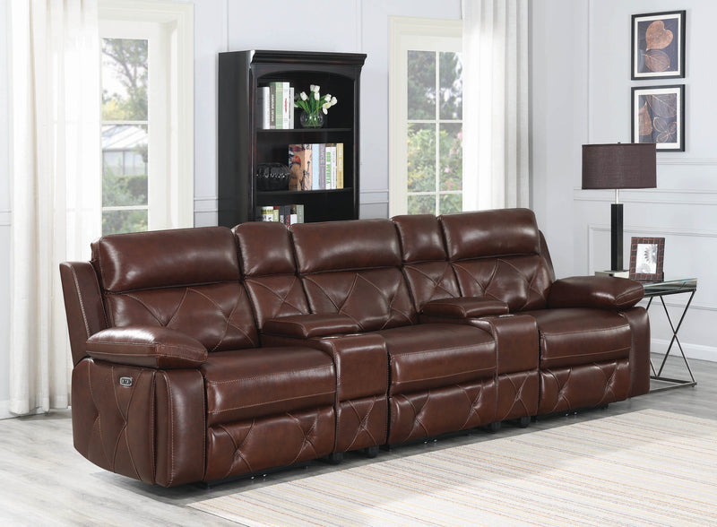 Chester - Chocolate - Power Reclining Sectional - Ornate Home