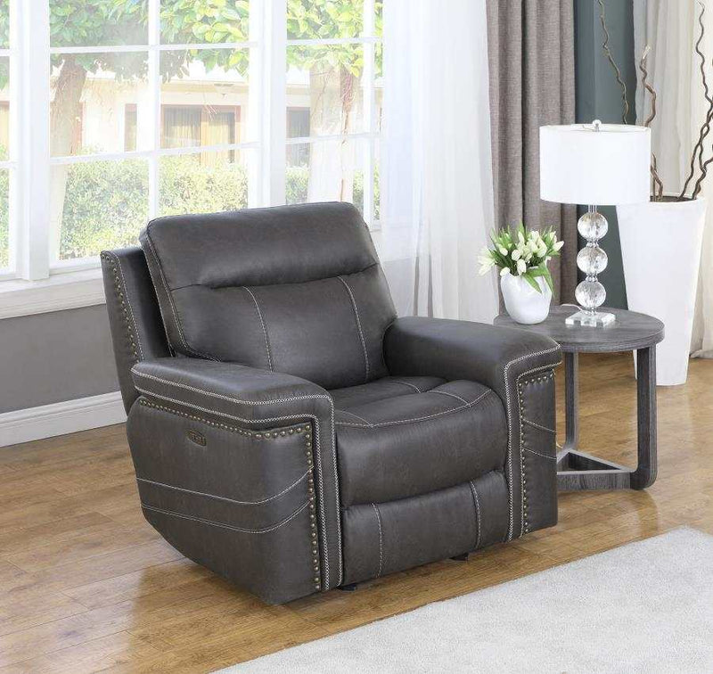 Wixom - Charcoal - Power^2 Glider Recliner - Ornate Home