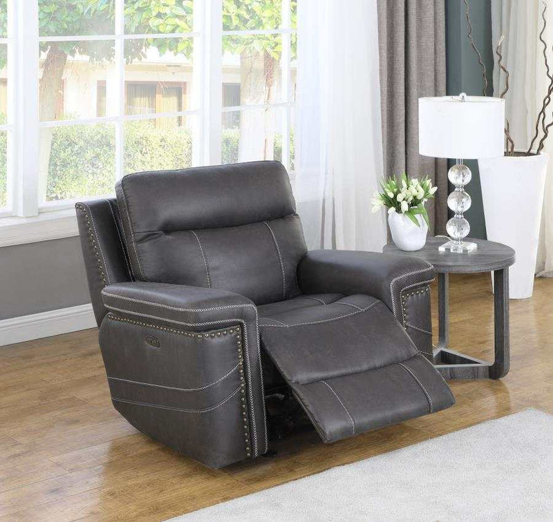 Wixom - Charcoal - Power^2 Glider Recliner - Ornate Home