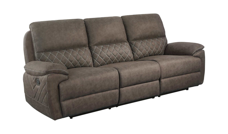 Variel - Taupe -  3pc Manual Reclining Sectional Sofa - Ornate Home