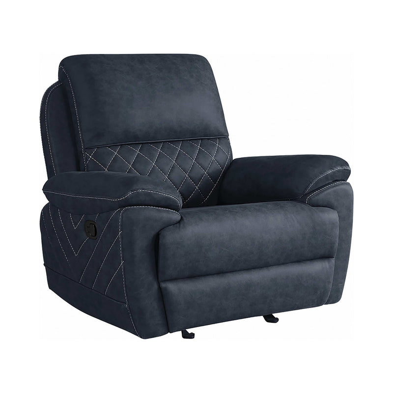 Variel - Blue - Glider Recliner - Ornate Home