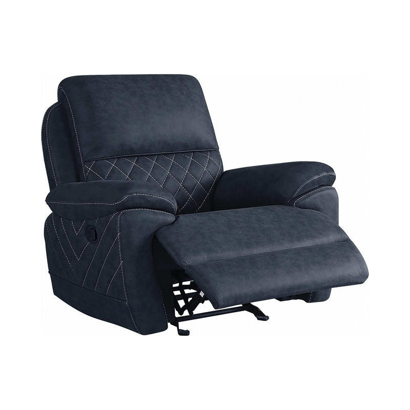 Variel - Blue - Glider Recliner - Ornate Home