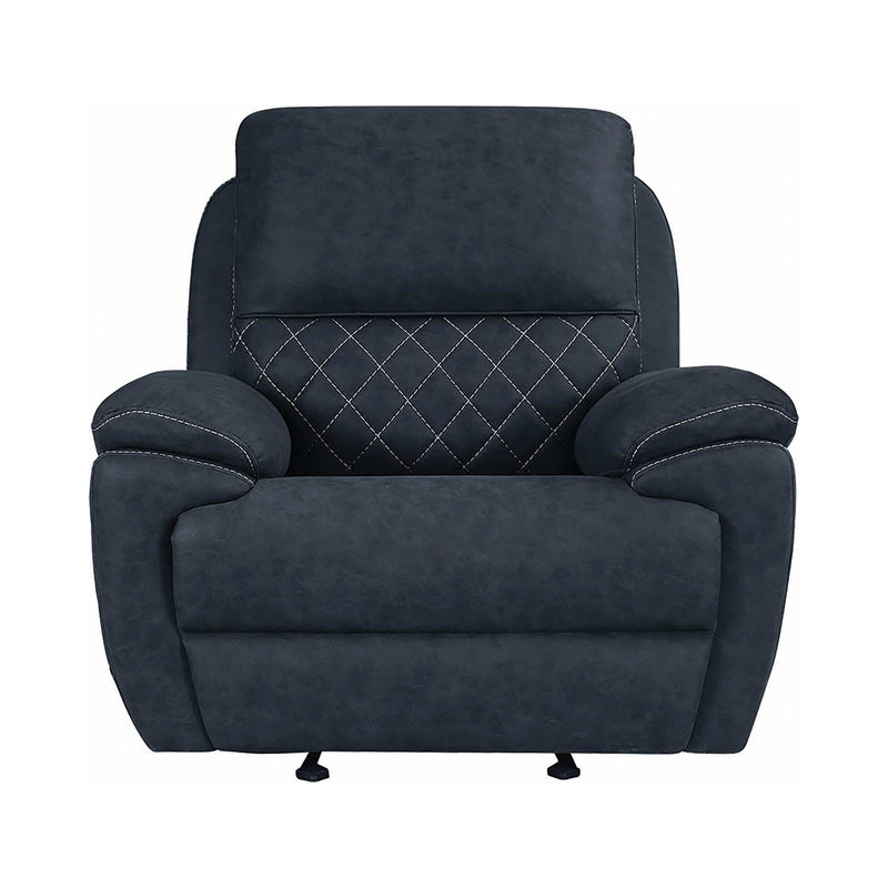 Variel - Blue - Glider Recliner - Ornate Home